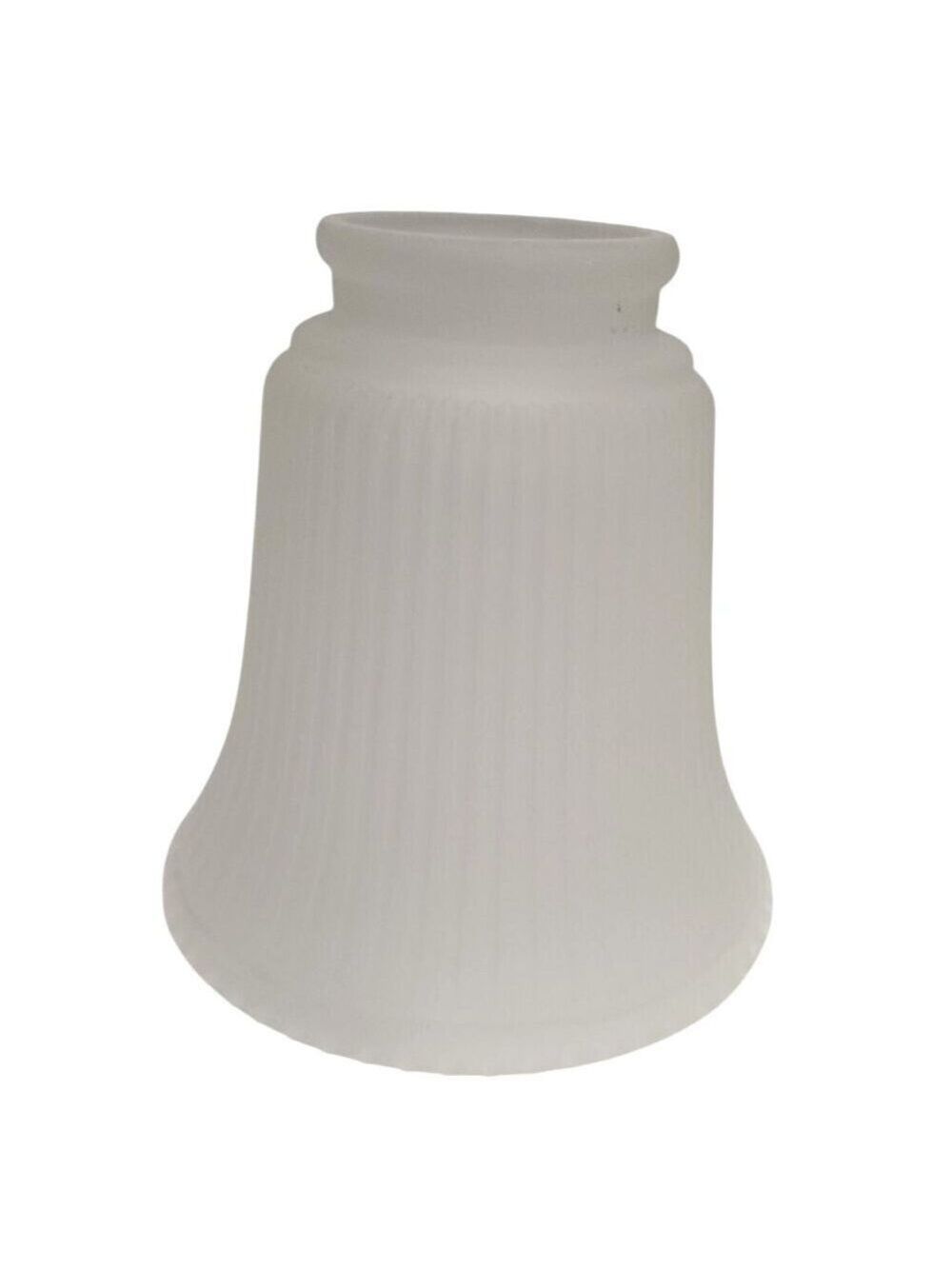 Vintage Frosted Glass Lamp Shade Ribbed Art Deco Mid Century Replacement